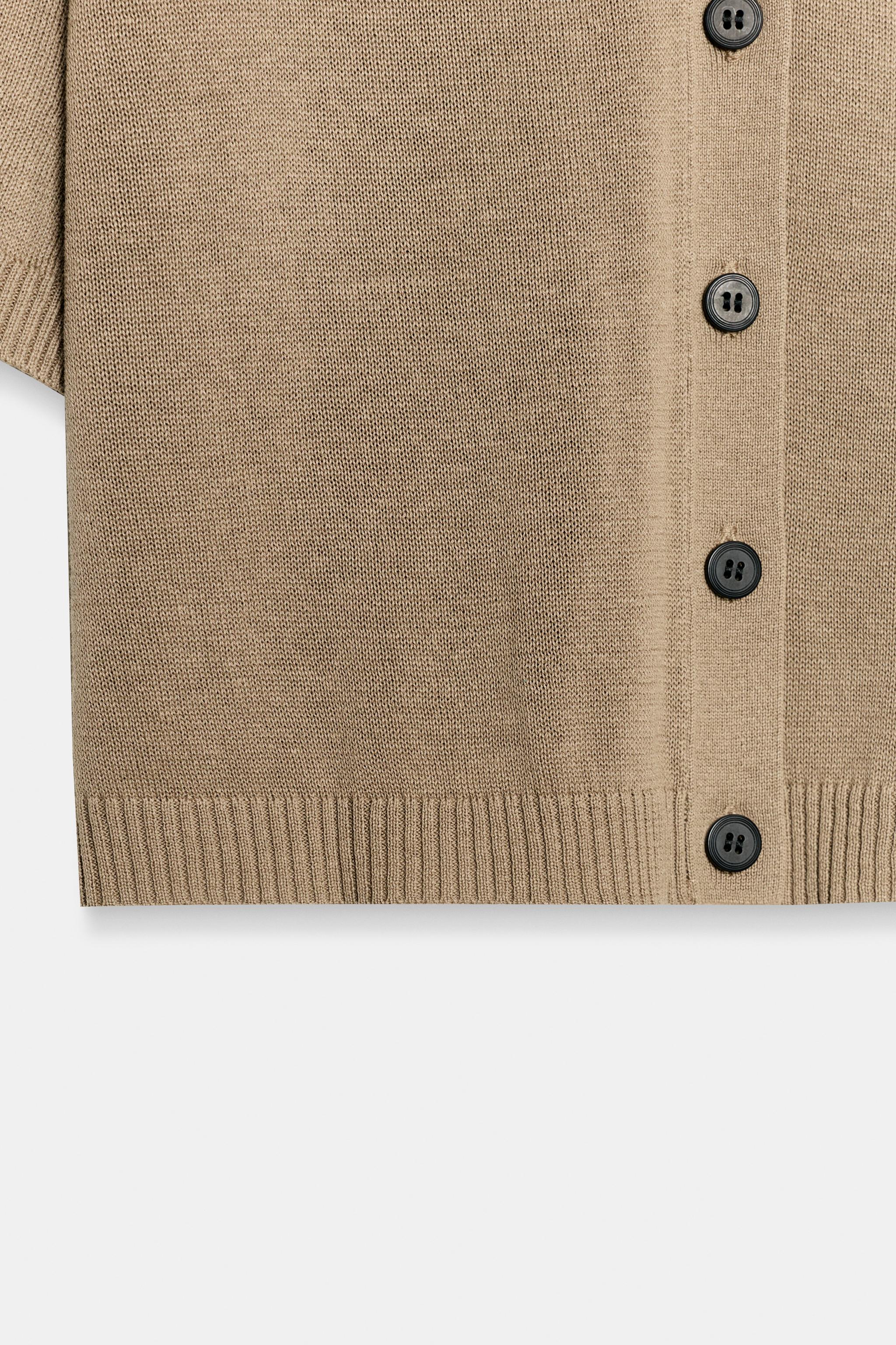 SHORT SLEEVE KNIT CARDIGAN